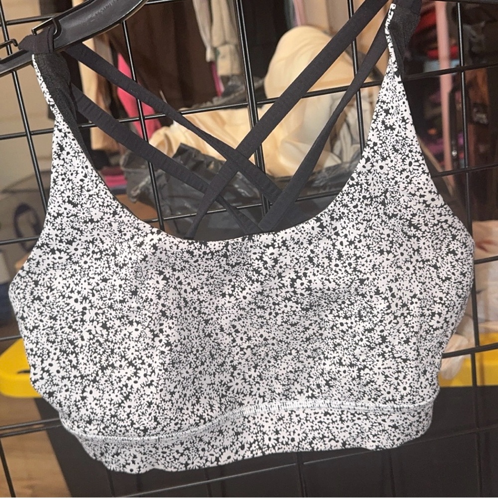 Lululemon Athletica Black and White Patterned Sports Bra